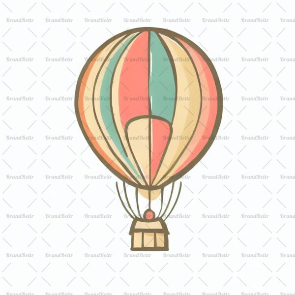 Verspielter Heißluftballon